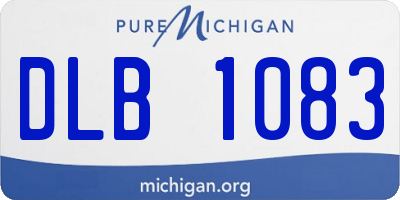 MI license plate DLB1083