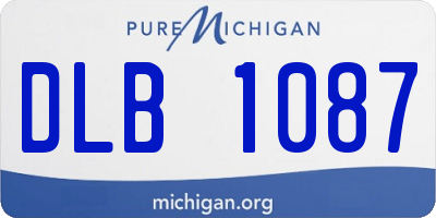 MI license plate DLB1087