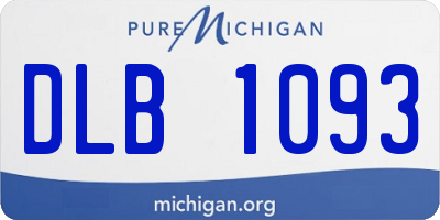 MI license plate DLB1093