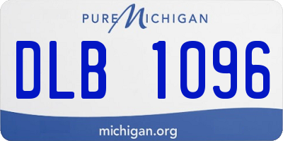 MI license plate DLB1096