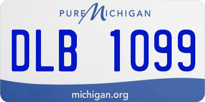 MI license plate DLB1099