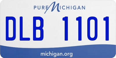 MI license plate DLB1101