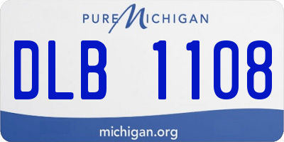 MI license plate DLB1108
