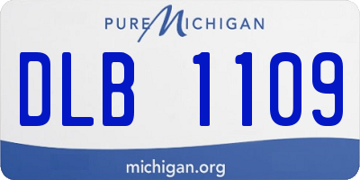 MI license plate DLB1109