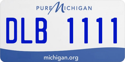 MI license plate DLB1111