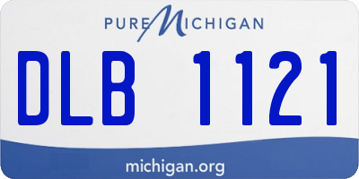 MI license plate DLB1121