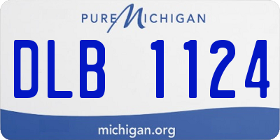 MI license plate DLB1124