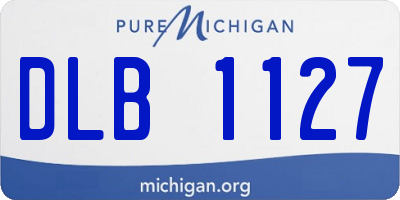 MI license plate DLB1127
