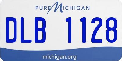 MI license plate DLB1128