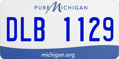 MI license plate DLB1129