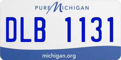 MI license plate DLB1131