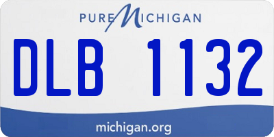 MI license plate DLB1132