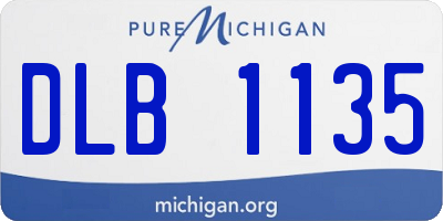 MI license plate DLB1135