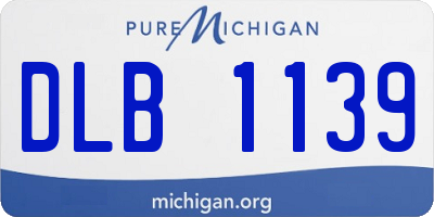 MI license plate DLB1139