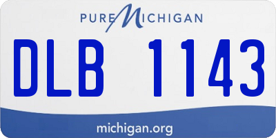 MI license plate DLB1143