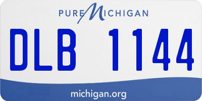 MI license plate DLB1144