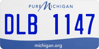 MI license plate DLB1147