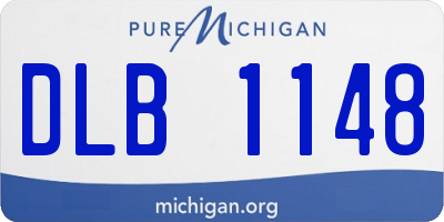 MI license plate DLB1148
