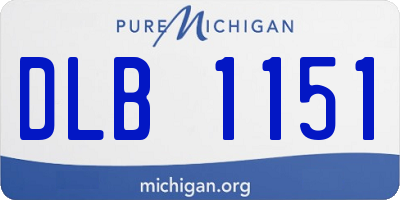MI license plate DLB1151