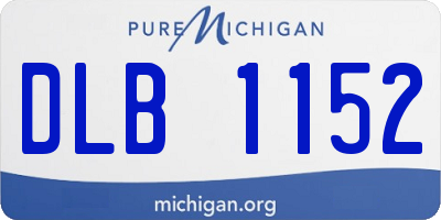 MI license plate DLB1152