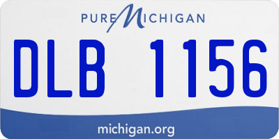 MI license plate DLB1156