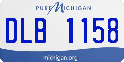 MI license plate DLB1158