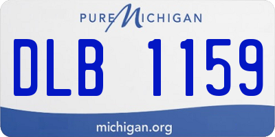 MI license plate DLB1159