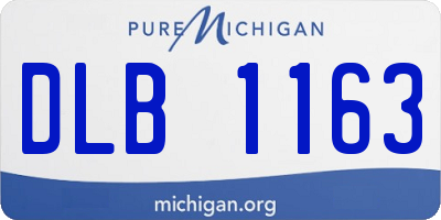 MI license plate DLB1163