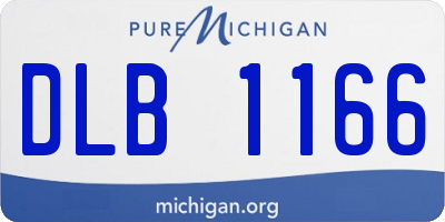 MI license plate DLB1166