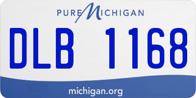 MI license plate DLB1168