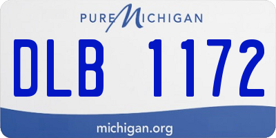 MI license plate DLB1172
