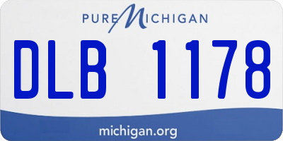MI license plate DLB1178