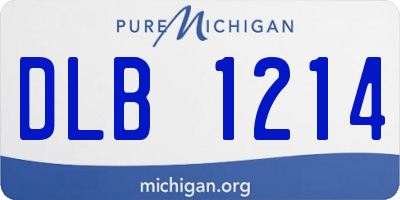 MI license plate DLB1214
