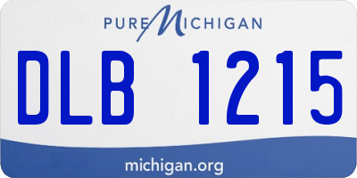 MI license plate DLB1215