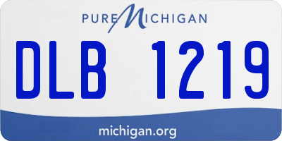 MI license plate DLB1219