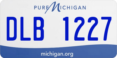 MI license plate DLB1227