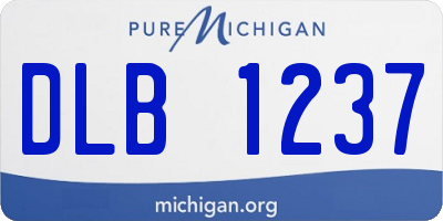 MI license plate DLB1237