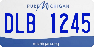 MI license plate DLB1245