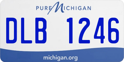 MI license plate DLB1246