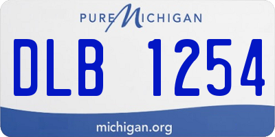 MI license plate DLB1254