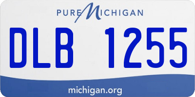 MI license plate DLB1255