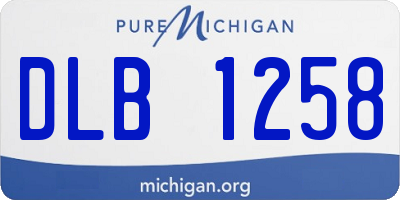 MI license plate DLB1258