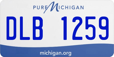 MI license plate DLB1259