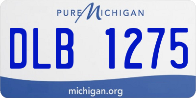 MI license plate DLB1275