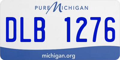 MI license plate DLB1276