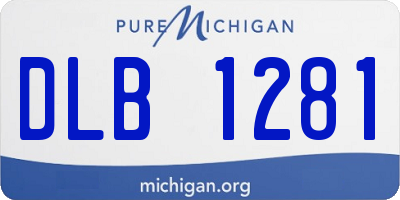 MI license plate DLB1281