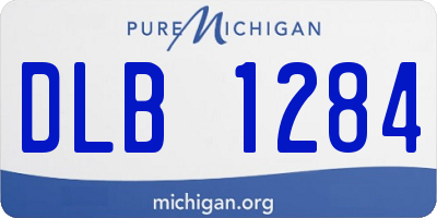 MI license plate DLB1284