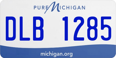 MI license plate DLB1285