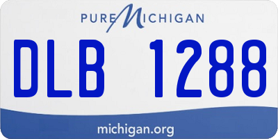 MI license plate DLB1288
