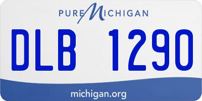 MI license plate DLB1290